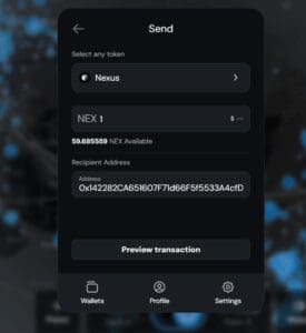 Here is how to send points to MetaMask wallet