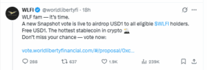 WLFI Seeks to Reward Early Holders and Test Airdrop System