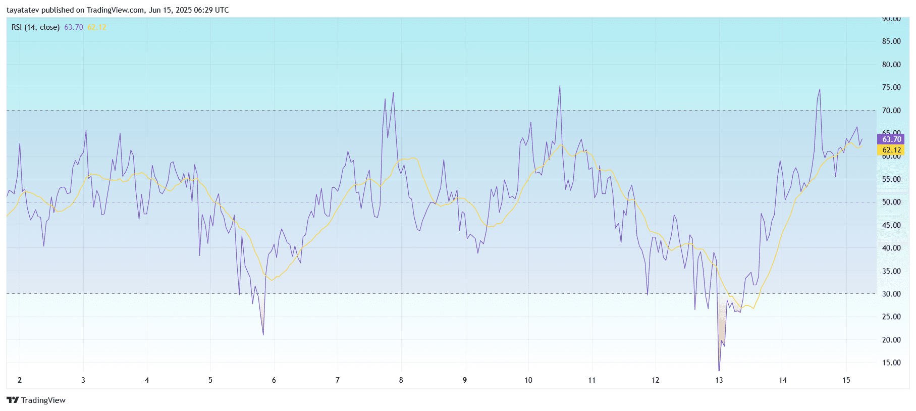 Piusdt 4h RSI Analysssource: Tradingview