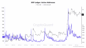 Endereços ativos do Ledger XRP