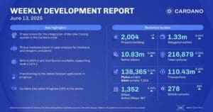 Whale Dump, Damaged Help, and Treasury Liquidity Proposal Hit Cardano (ADA) Arduous 3 Cardano's weekly development report as of June 13