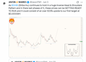 Analyst Identifies Inverse Head & Shoulders Formation on SHIB